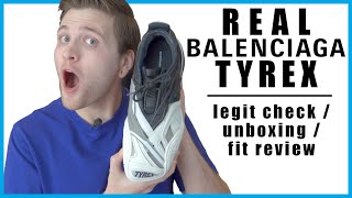 Legit BALENCIAGA Tyrex sneakers  Legit check unboxing amp fit review [upl. by Gracye]