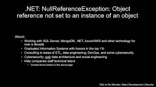 NullReferenceException Object reference not set to an instance of an object [upl. by Inihor]