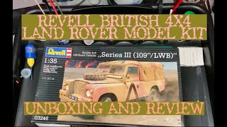 REVELL BRITISH 4X4 OFFROAD VEHICLE SERIES 3 LWB 135  03246 MODEL KIT REVIEW AND UNBOXING [upl. by Bikales]