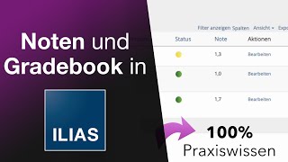 Noten und Gradebook in ILIAS verwalten Tutorial 2022 [upl. by Gnol]