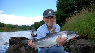 Salmon Fishing in Ireland  Baronscourt Estate  Mourne River [upl. by Akcimehs863]