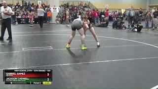 High School 11th  12th Grade 120 Jackson Caswell Fulton Wrestling Club Vs Gabriel Gamez NB Elit [upl. by Emerald]