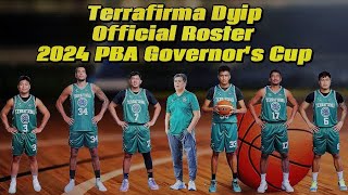 PBA Updates  Terrafirma Dyip Official Roster for 2024 PBA Governors Cup [upl. by Subir]