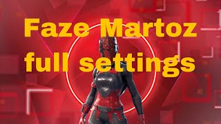 Faze Martoz full setting controller settings season 8 [upl. by Nickey272]