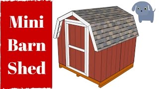 8x8 Short Barn Shed Plans [upl. by Anaytat]