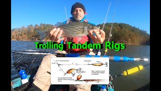 Trolling Tandem Rigs for whatever will bite on Lake Rhodhiss NC 11223 [upl. by Tolliver]