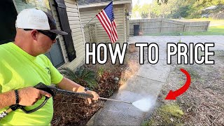 How To Price Pressure Washing Jobs If You’re Just Starting [upl. by Nnaaihtnyc]