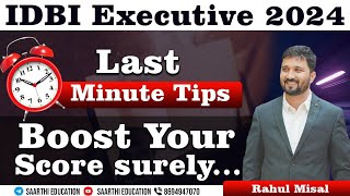 IDBI EXECUTIVE LAST MINUTE TIPS [upl. by Carlen]