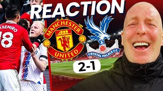 ALL HELL BREAKS LOOSE AT OLD TRAFFORD 🚀Manchester United 21 Crystal Palace [upl. by Esened]