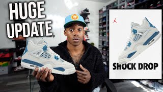 NIKES HUGE UPDATE ON JORDAN 4 MILITARY BLUE SHOCK DROP IS CONFIRMED COMING SOONER THAN WE THOUGHT [upl. by Aroled]