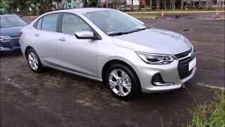 Novo Onix Sedan 2020 Premier Prata detalhes internos e externos  wwwcarblogbr [upl. by Buffo]