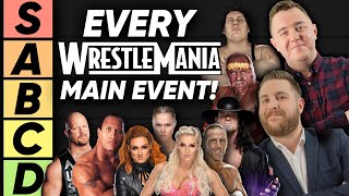 TIER LIST WWE WrestleMania Main Events [upl. by Lihas]