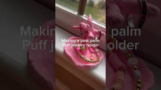 Making a point palm puff jewelry holdershorts fypシ゚viral pinkpalmpuff ibMishchiefArt [upl. by Leitnahs811]