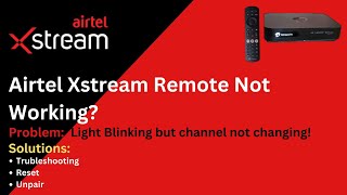 Airtel Xstream Tv  Remote not working  Airtel DTH Remote  Airtel Black Xstream setup box [upl. by Nyraf]