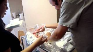 Dad changes baby diaper [upl. by Metabel]