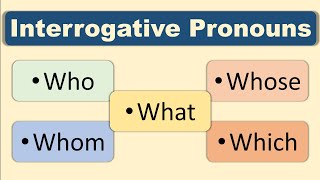 Interrogative Pronouns  Learn English Grammar With Examples  Vocabulary Build  Listening Skill [upl. by Rickie466]