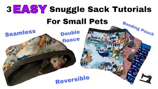 How to sew a snuggle Sack  Snuggle sack tutorial  Sleep sack for small pets  Bonding Pouch DIY [upl. by Timotheus]