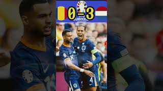 Romania vs Netherlands 03 Highlights Euro 2024Gakpo Goal🔥🇷🇴🇵🇾shorts netherlands viral football [upl. by Jehanna]