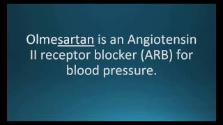 How to pronounce olmesartan Benicar Memorizing Pharmacology Flashcard [upl. by Eineeuq]