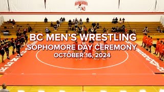 BC Mens Wrestling Sophomore Day Ceremony  October 16 2024 [upl. by Maag]