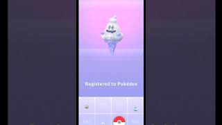 Shiny Vanillite 😍 Evolution In Pokemon Go  Vanillite Shiny Family  Shorts ShinyPokemon Pokemon [upl. by Namaj]