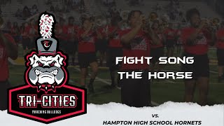 2023 TriCities High School Band  Fight Song quotThe Horsequot  vs Hampton High School [upl. by Alaet150]