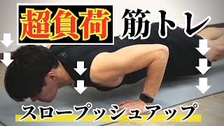 【15回】超ハードな腕立て伏せに挑戦！ゆっくりやれば、こんなに効く上腕三頭筋・大胸筋 [upl. by Zink]