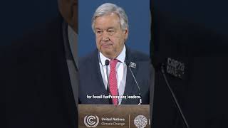 Stop Burning Fossil Fuels  SecretaryGeneral  United Nations [upl. by Tapes]