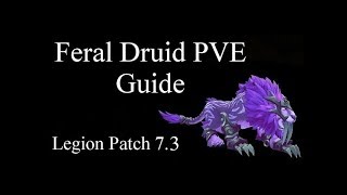 WoW Feral Druid PVE Guide Legion 73 [upl. by Owain]