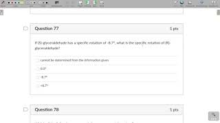 Sglyceraldehyde has a specific rotation of 87°what is the spec rot of Rglyceraldehyde [upl. by Perrins]