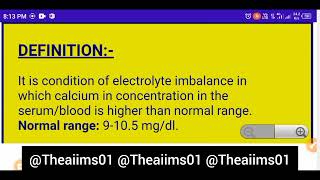 Hypercalcemia 🩺 ☑️for NORCET preparation and bsc nursing GNM  ANM competitive exams [upl. by Susana]