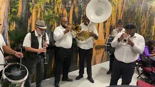 Shreveport Second Line Brass Band at Brookshires Arena for LSU [upl. by Rehposirhc809]