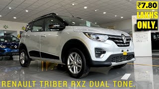 Renault Triber RXZ Top Model Dual Tone Detailed Walkaround  On Road Price Interior and Exterior [upl. by Koss489]