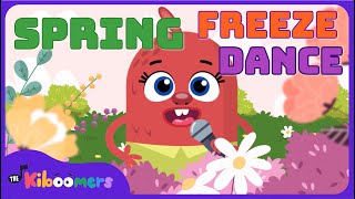 Spring Freeze Dance  THE KIBOOMERS Preschool Movement Songs  Brain Break [upl. by Ecar]