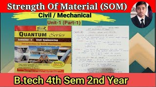 Unit1 part1Introdution to Solid mechanicsSomBtech 4th sem 2nd yearStress amp StrainKCE402 [upl. by Ahcsat331]