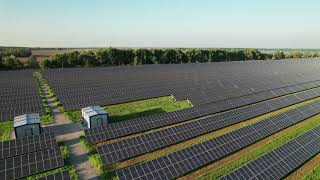 aerial view of solar farm on the green field at su 2022 01 18 23 34 47 utc [upl. by Uel107]