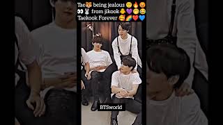 Tae 🐯 being jealous 🤨🔥from jikook Taekook Forever 🥰🌈❤️taekook youtubeshorts ytshorts [upl. by Ynnal239]