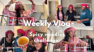 Spicy noodles challenge with sisters my sisters are so funny [upl. by Ayom]