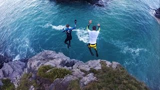 Harlyn GoPro cliff Jumping Cornwall 2015 [upl. by Ahsiek]