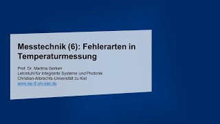 Messtechnik 6 Fehlerarten in Temperaturmessung [upl. by Zedecrem]