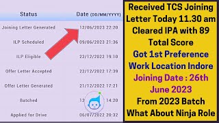 TCS Offer Letter amp Joining Letter Update 2023 Batch Freshers amp Lateral Hires Infosys joiningletter [upl. by Imyaj]