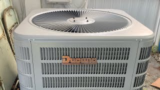 Brand New 2023 Ducane 4Ton central air conditioner Starting up amp running  air handler view [upl. by Rhett]