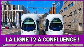 LYON Le tramway T2 à Confluence [upl. by Oakley]