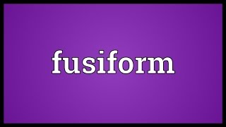 Fusiform Meaning [upl. by Caitrin]