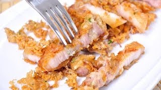 Thai Food  Deep Fried Streaky Pork Moo Sam Chan Choob Pang Tod [upl. by Ruford]