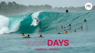 RAW DAYS  Greenbush Mentawai  Barrel surfing session [upl. by Cohbert]