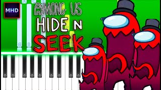 Among Us Hide N Seek Trailer Song  Piano Tutorial EASY [upl. by Airdnahc610]