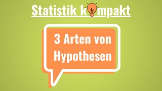 Die 3 Arten von Hypothesen  Statistik kompakt shorts [upl. by Ninetta545]