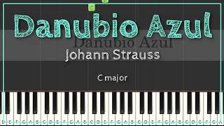 Danubio Azul  Johann Strauss  Easy Piano C Major [upl. by Allista]