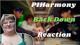 P1Harmony  Back Down Mv perf  dance practice REACTION 🐻 [upl. by Brufsky]